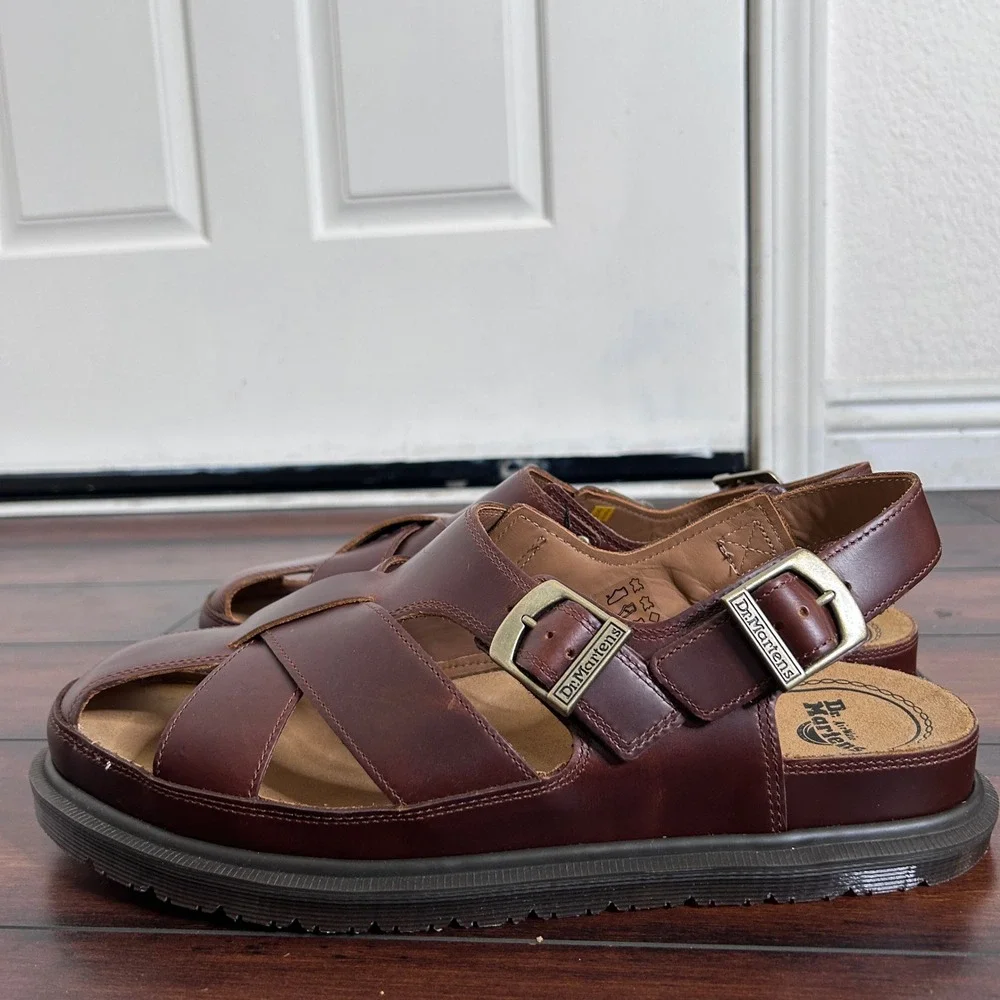 NWOB Dr. Martens Archive Fisherman Leather Sandal in Butterscotch Orleans Men 13